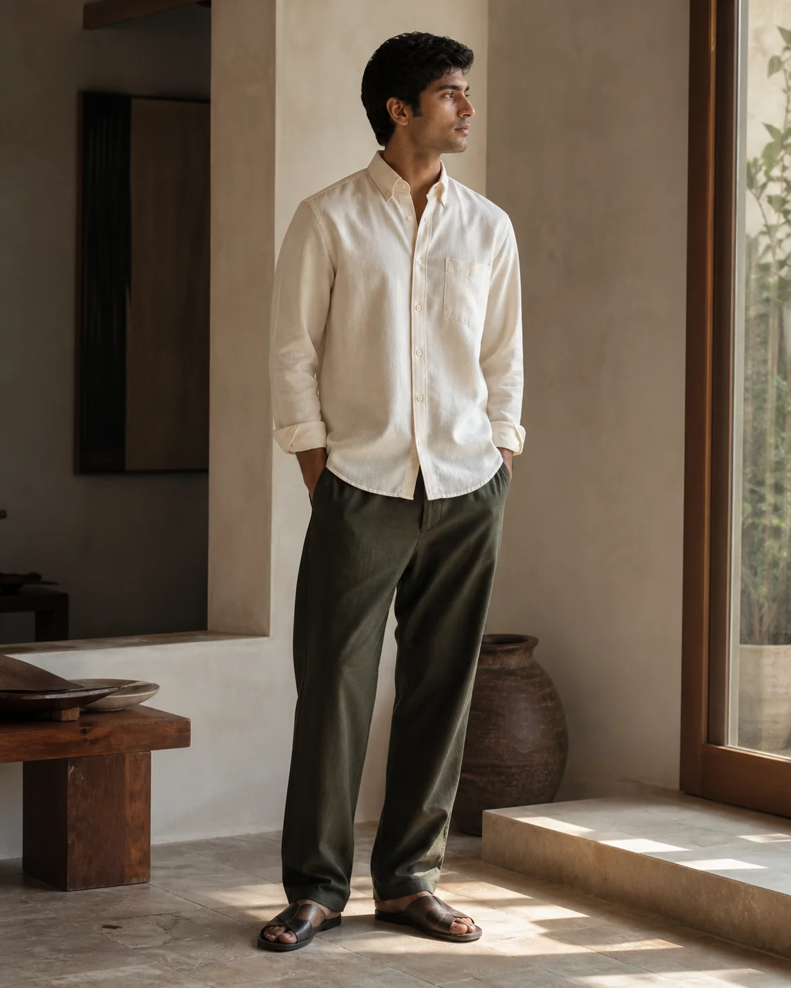 The Ease Shirt in Natural Off-White