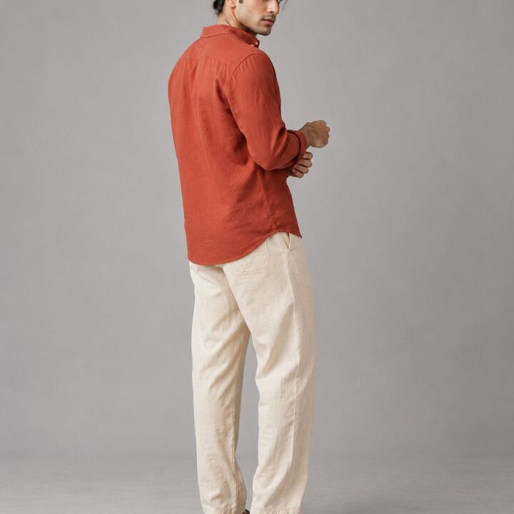 The Ease Shirt - Burnt Sienna - view 1