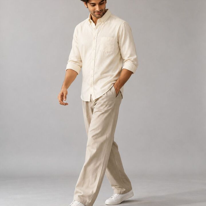 The Ease Shirt - Natural Off-White - view 1
